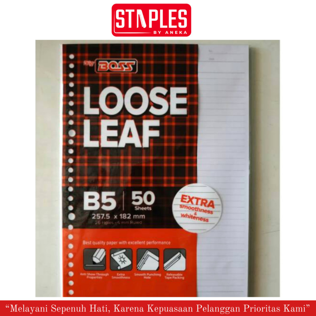 

Big Boss Loose Leaf B5 / Isi Binder Besar (Isi 50 Lembar)
