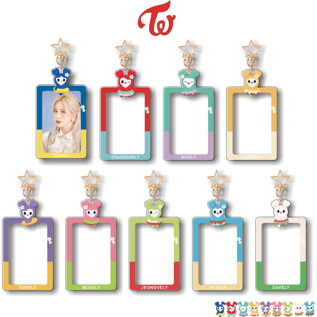 Kpop Twice Lovelys Keychain Acrylic Card Holder ID Badge Holder  TZUYU SANA MINA JIHYO NAYEON MOMO D