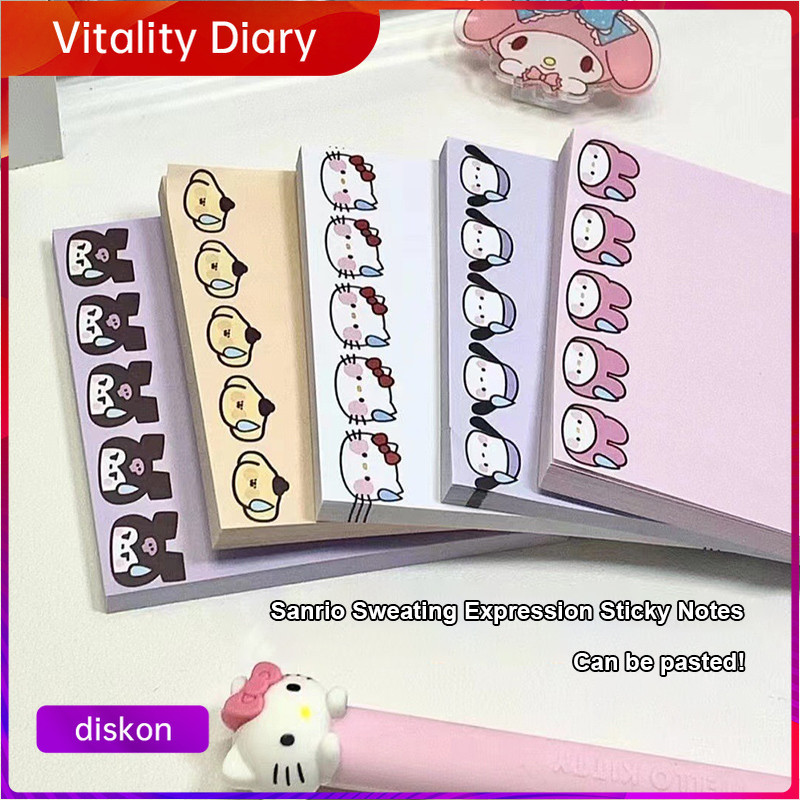 

【COD❤️】Sanrio Berkeringat Ekspresi Catatan Tempel Buku Besar Tangan Bahan Memo Pesan Yang Dapat Disobek VDY