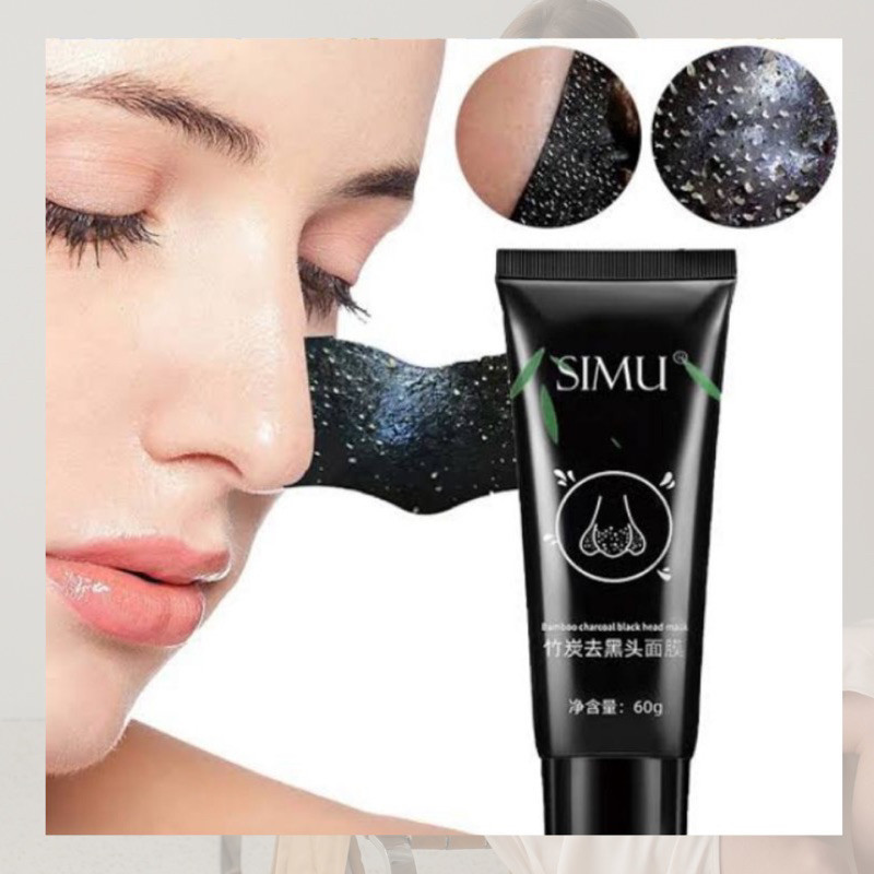 Masker komedo hidung Komedo hidung Pembersih komedo hidung Masker azarine charcoal 60g