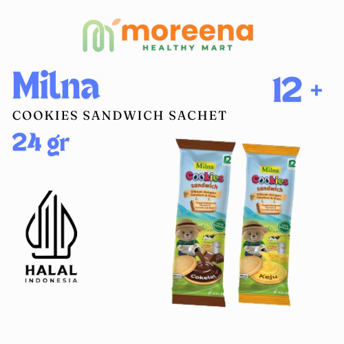 

MILNA - Sandwich Kuki Cookies Sachet Less Sugar 1+