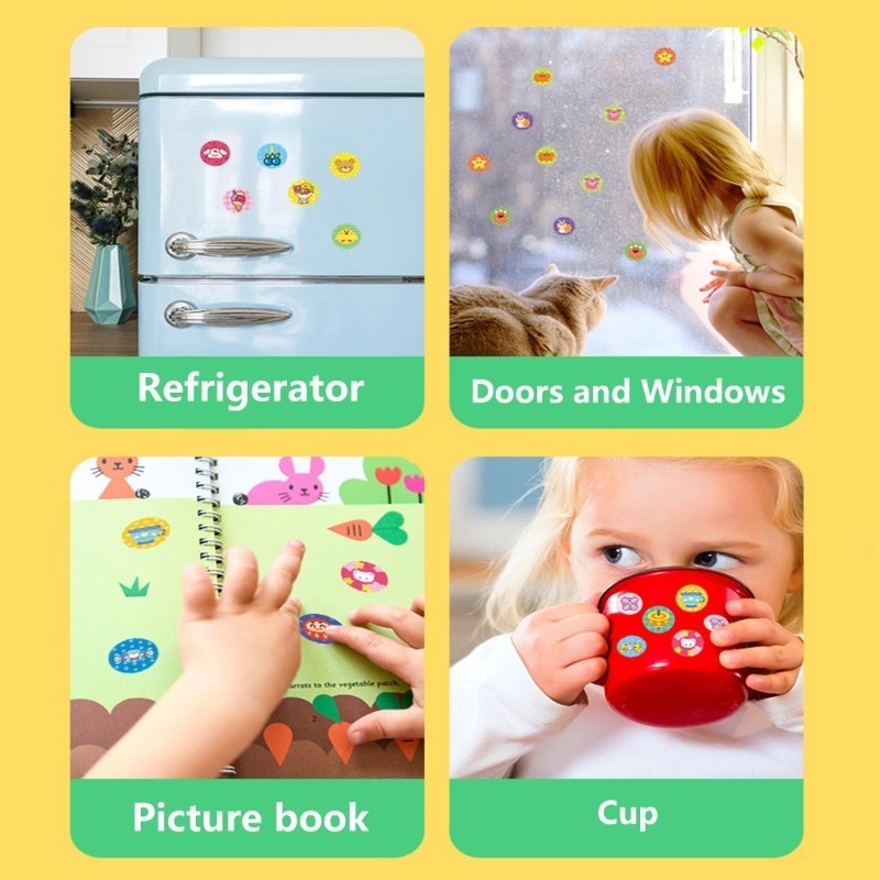 

Cartoon Patterns Stamp Toy Creative Crafting Stamp Book Child Educational Toy K5DD