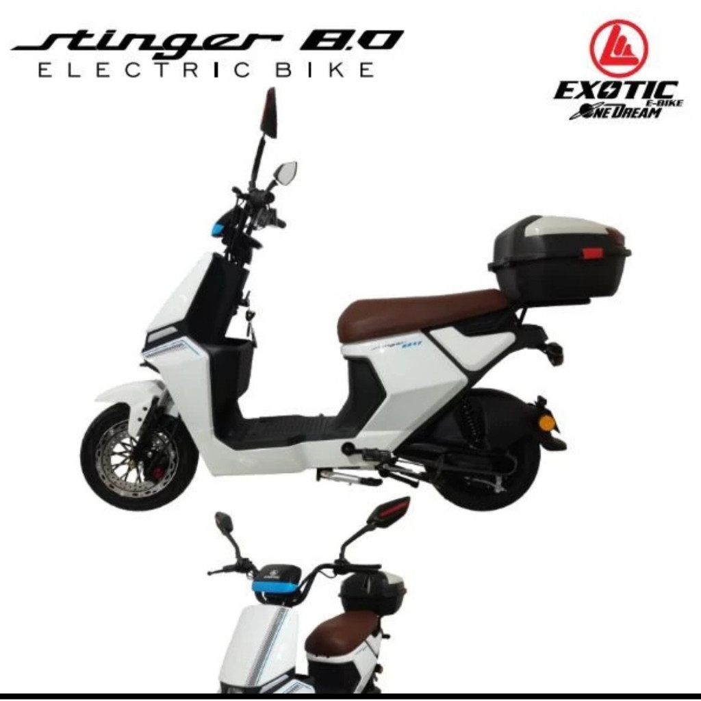 SEPEDA LISTRIK EXOTIC STINGER 8.0 NEW MODEL ORIGINAL JOK SINGLE BY PACIFIC GRUP