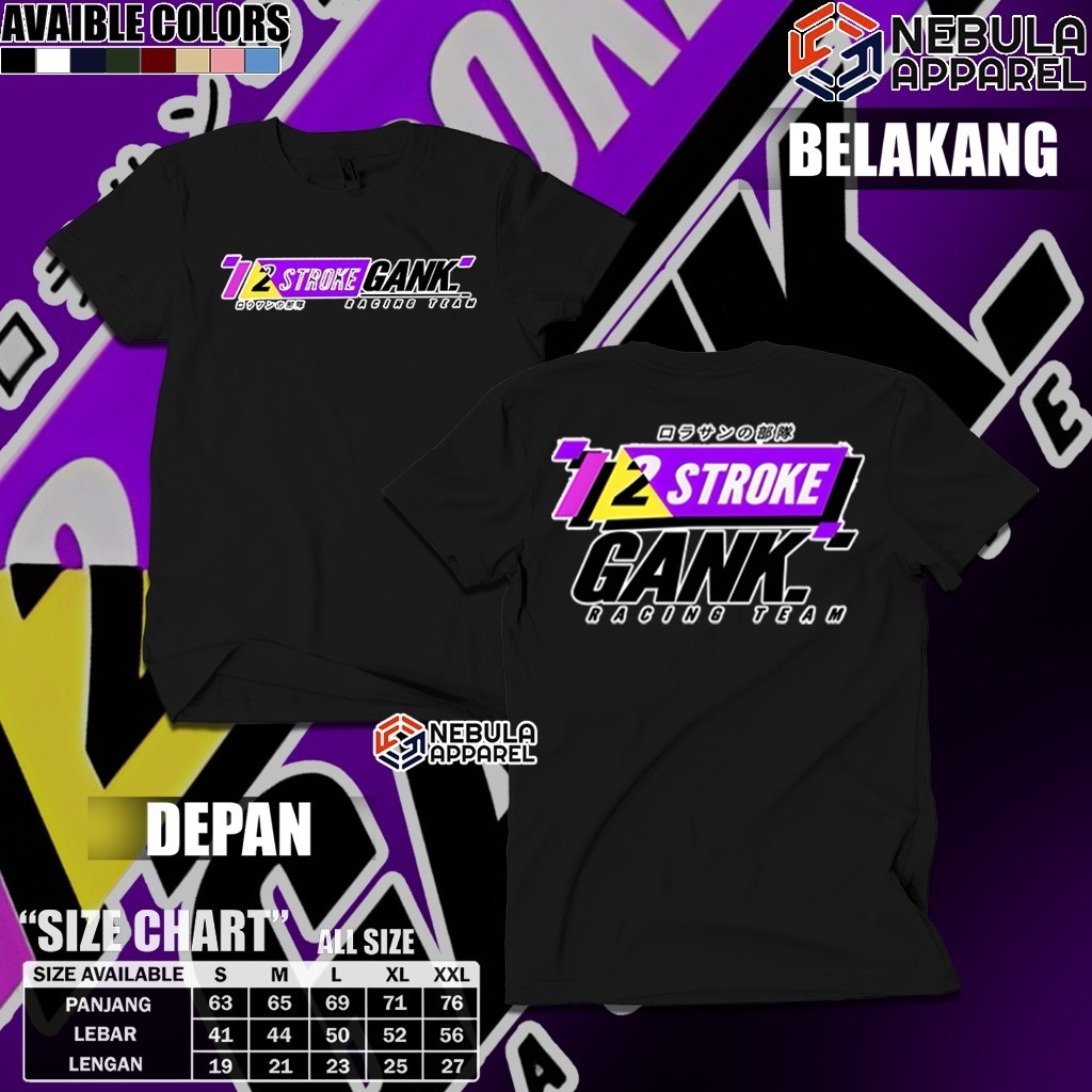 Kaos 2 Stroke gank/ Baju T-shirt Distro 2 Stroke | BAJU KAOS DISTRO ORIGINAL | KAOS TWO STROKE | KAO