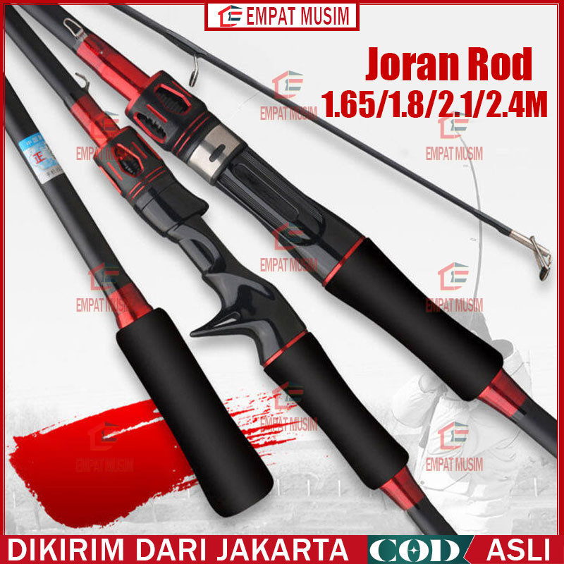 joran pancing 2 bagian spinning/casting 1.65m/1.8m/2.1m M/ML joran casting Carbon Fiber Max Drag 20k