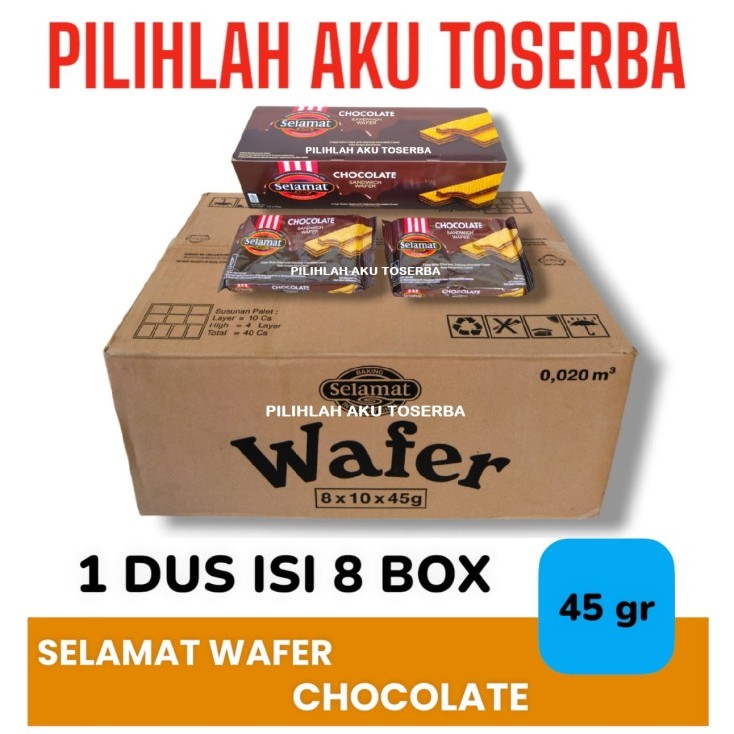 

Selamat Wafer CHOCOLATE / COKLAT 45 - ( HARGA 1 DUS )