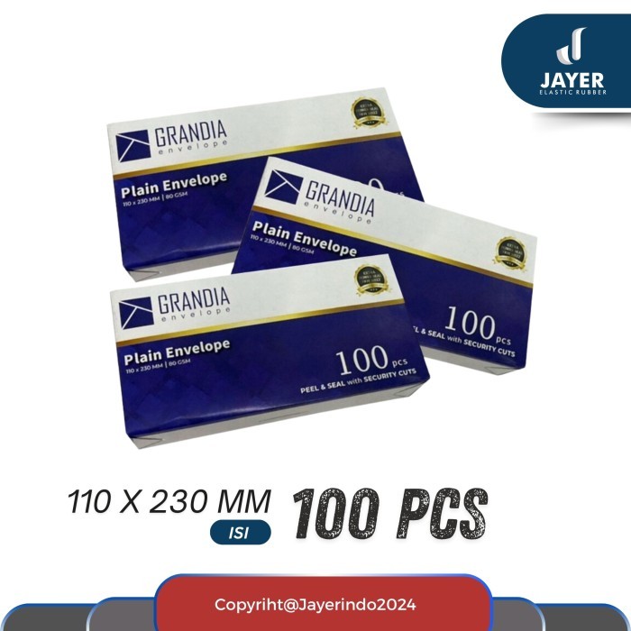 

Amplop Grandia Putih 110 x 230 80 gsm 1 box isi 100 piece