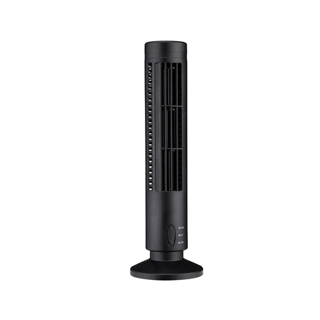 New USB Tower Fan Bladeless Fan Tower Electric Fan Mini Vertical Air Conditioner, Bladeless Standing