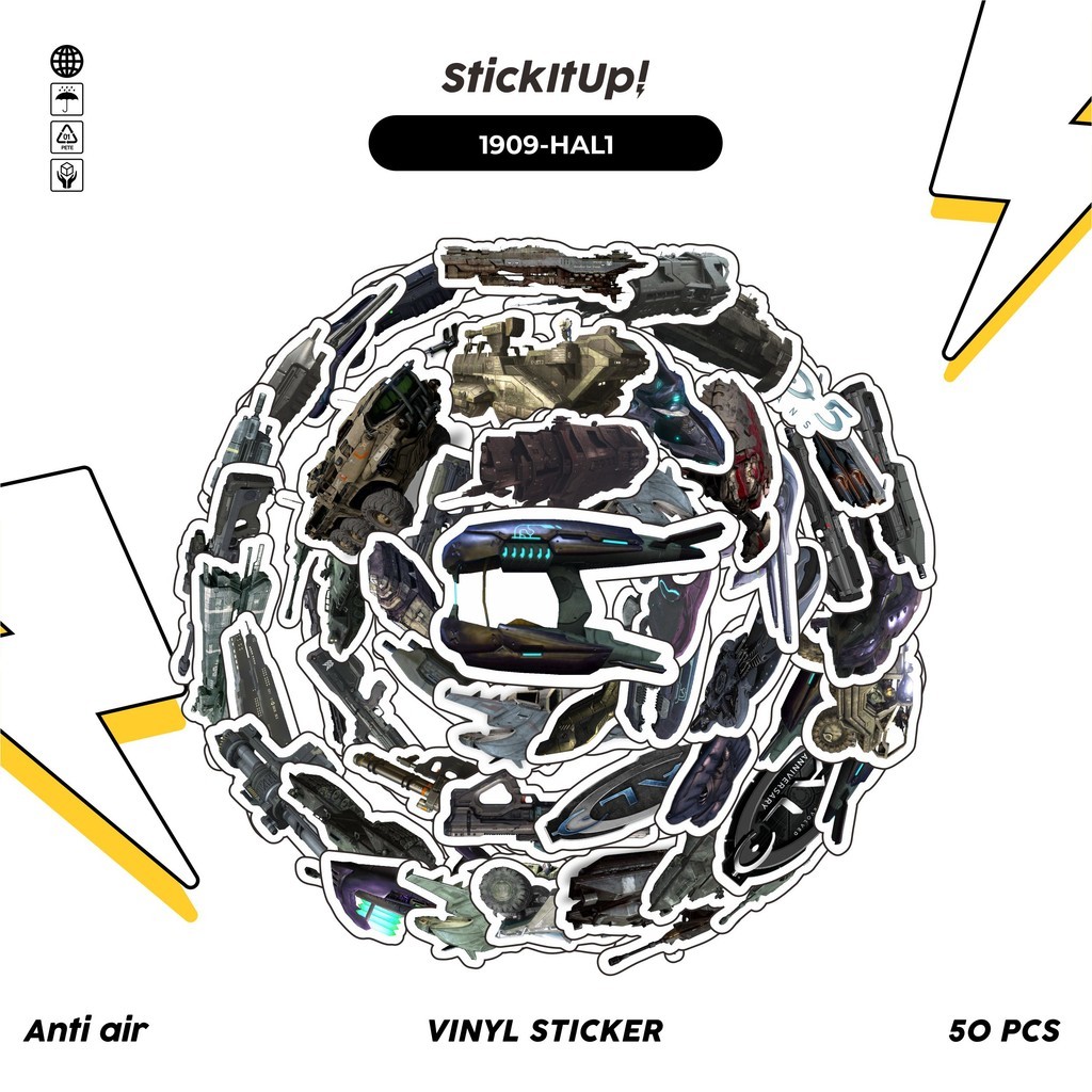 

COD✨ 50 Pcs Stiker GAME SERIES HALO CHAR MIX 01 Lucu Anti Air Untuk Dekorasi Notebook Sepeda Skateboard Handphone DIY