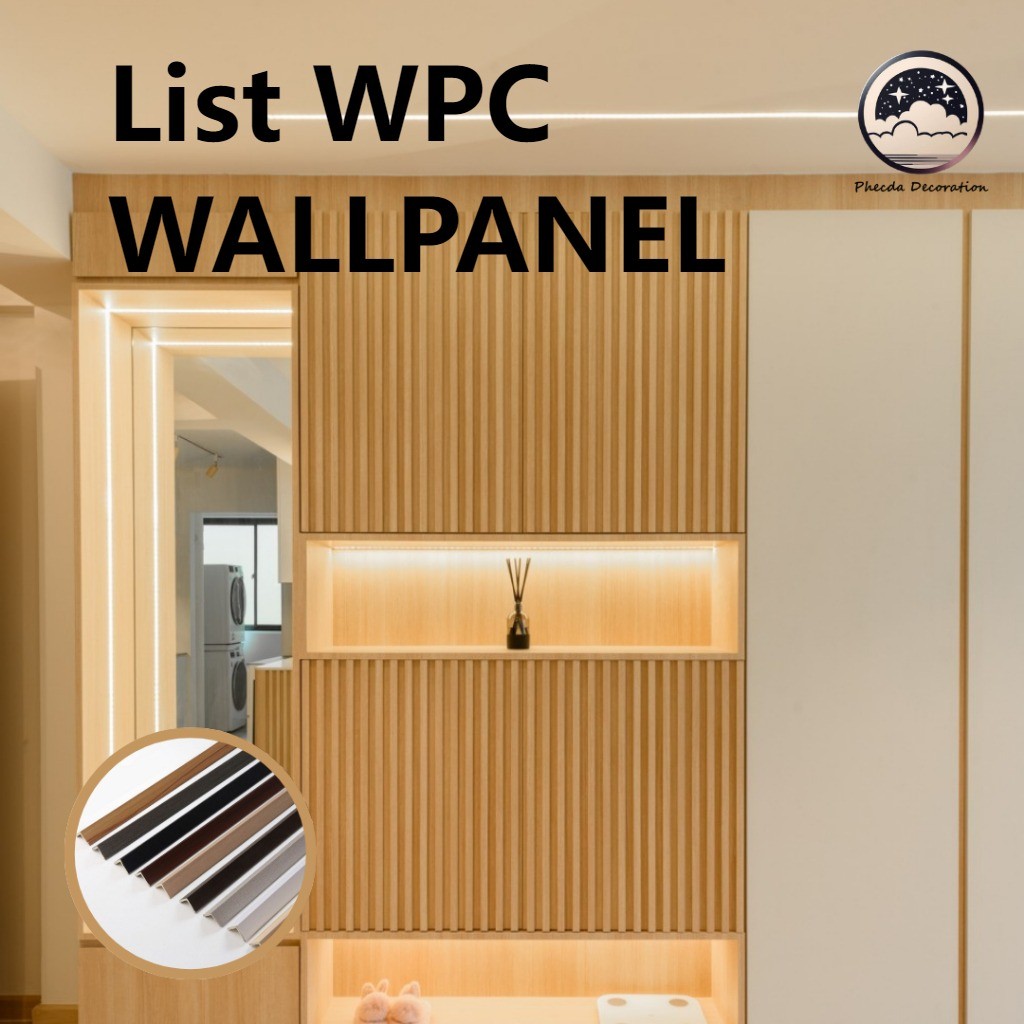 LIST SUDUT / LIST SIKU PENUTUP ATAS WPC WALLPANEL Ukuran 290cmx2.4cmx2.4cm SIKU L WPC WALL PANEL