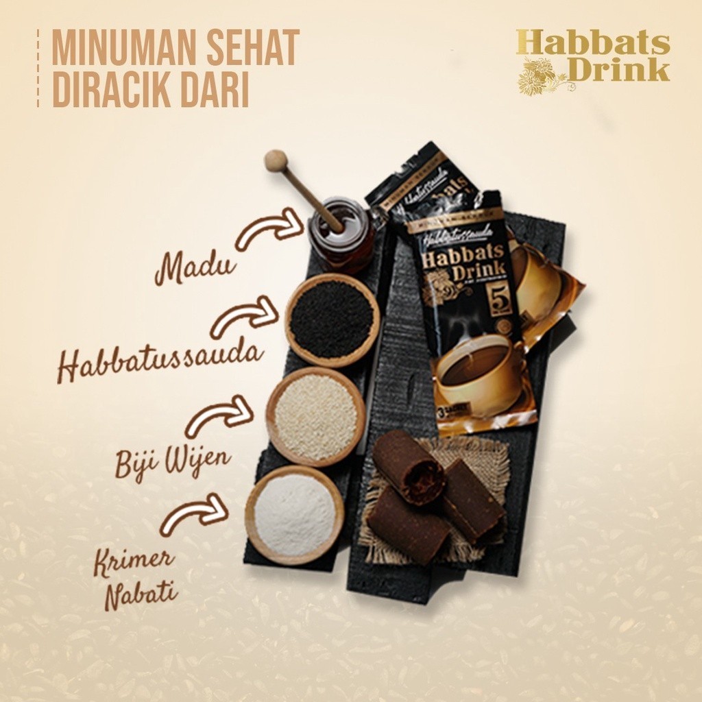 

Minuman Instan Habbatussauda - Habbats Drink isi 10 Sachet @24gr