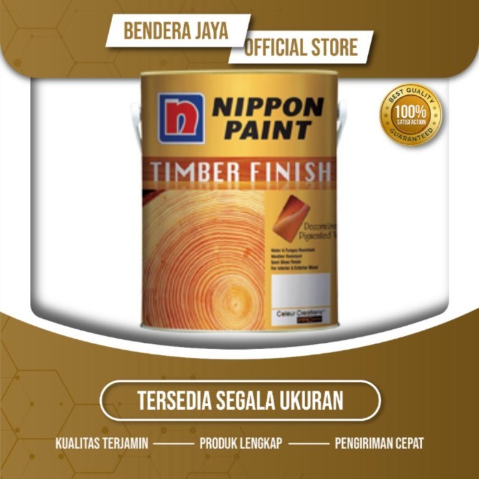 Nippon Timber Finish Warna Golden Pine 1 Liter / Politur Vernis kayu/ Plitur/ Pernis dengan pigmen t
