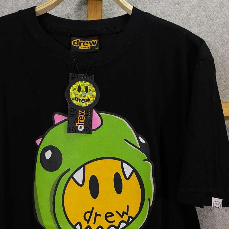 Kaos Pria wanita Unisex Drew Dino Streetwear Tee Premium 1:1 Original / Tshirt Drew Premium fulltag 