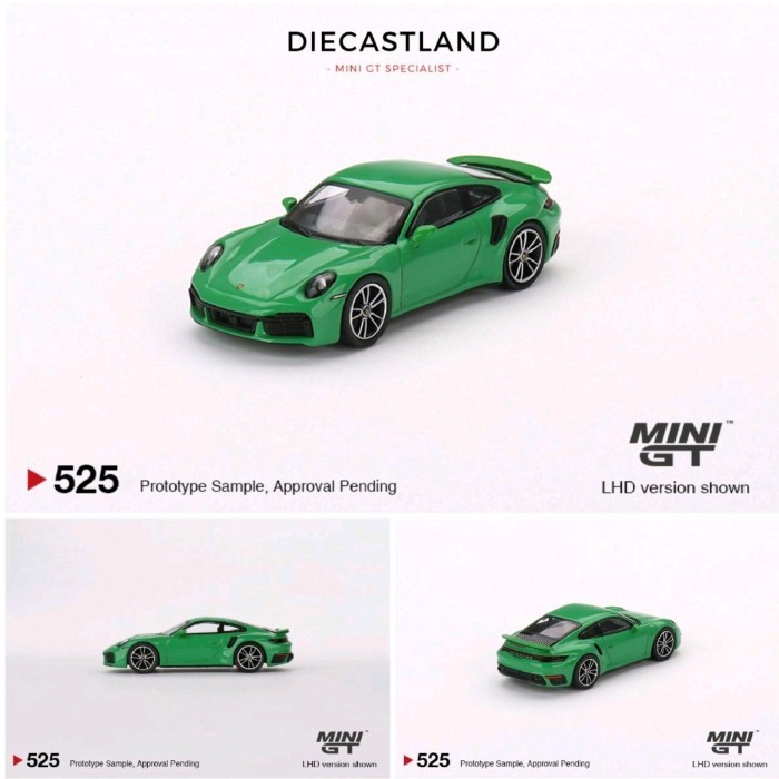 Mini GT #525 Porsche 911 Turbo S Python Green MGT00525 MiniGT MGT