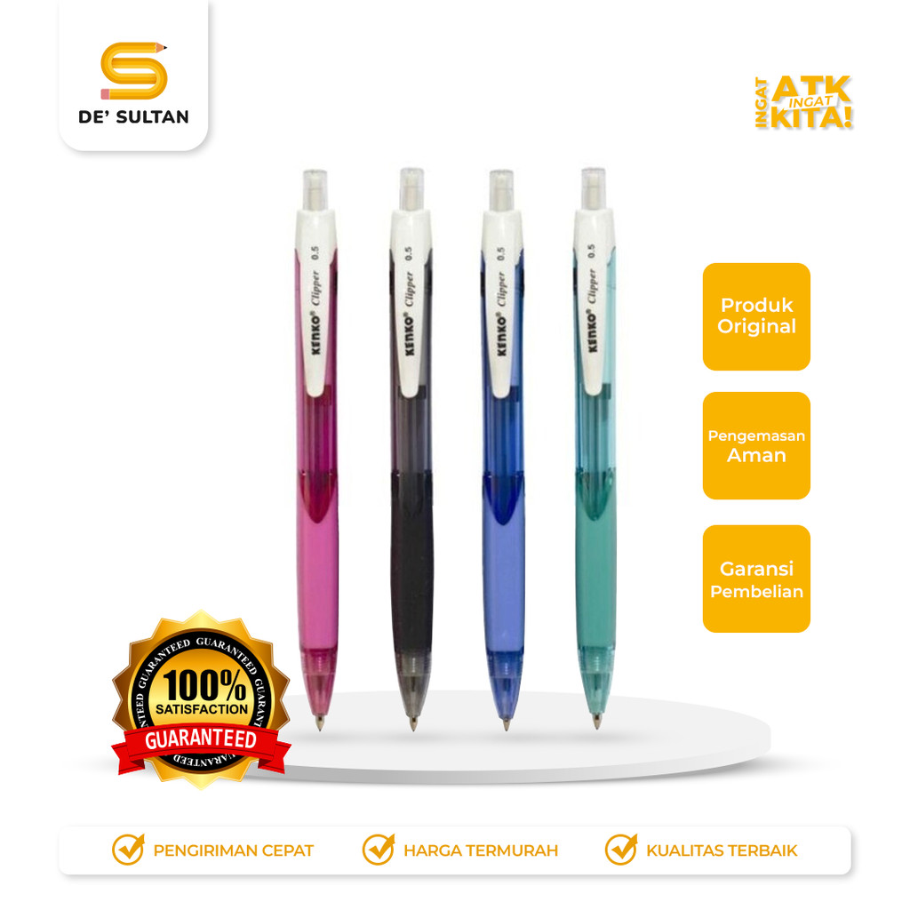 

KENKO PENSIL MEKANIK/ MECHANICAL PENCIL CLIPPER 0.5mm (1PC)