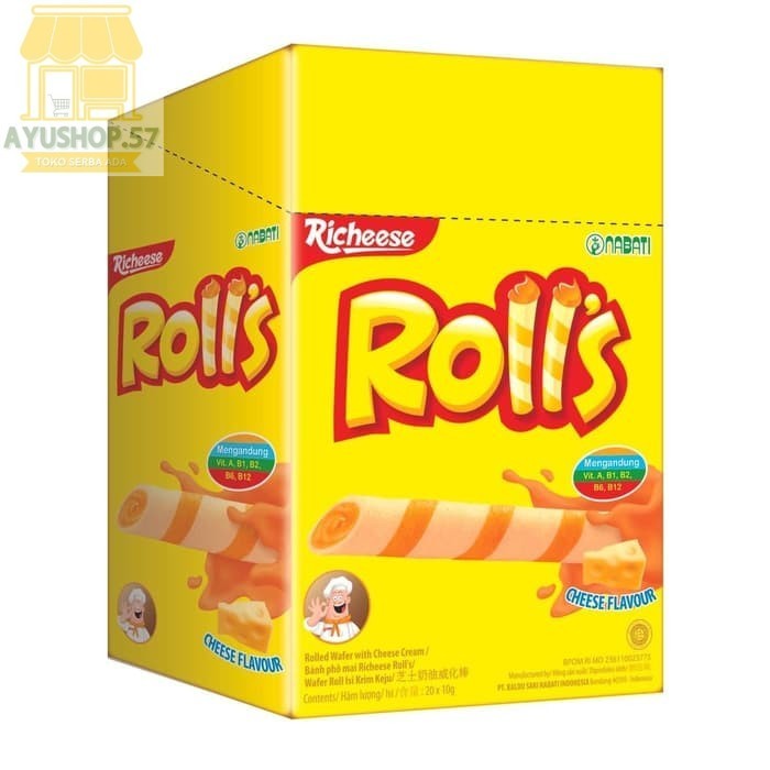 

Richeese Rolls Keju [20pcs / 8gr] - AYUSHOP57