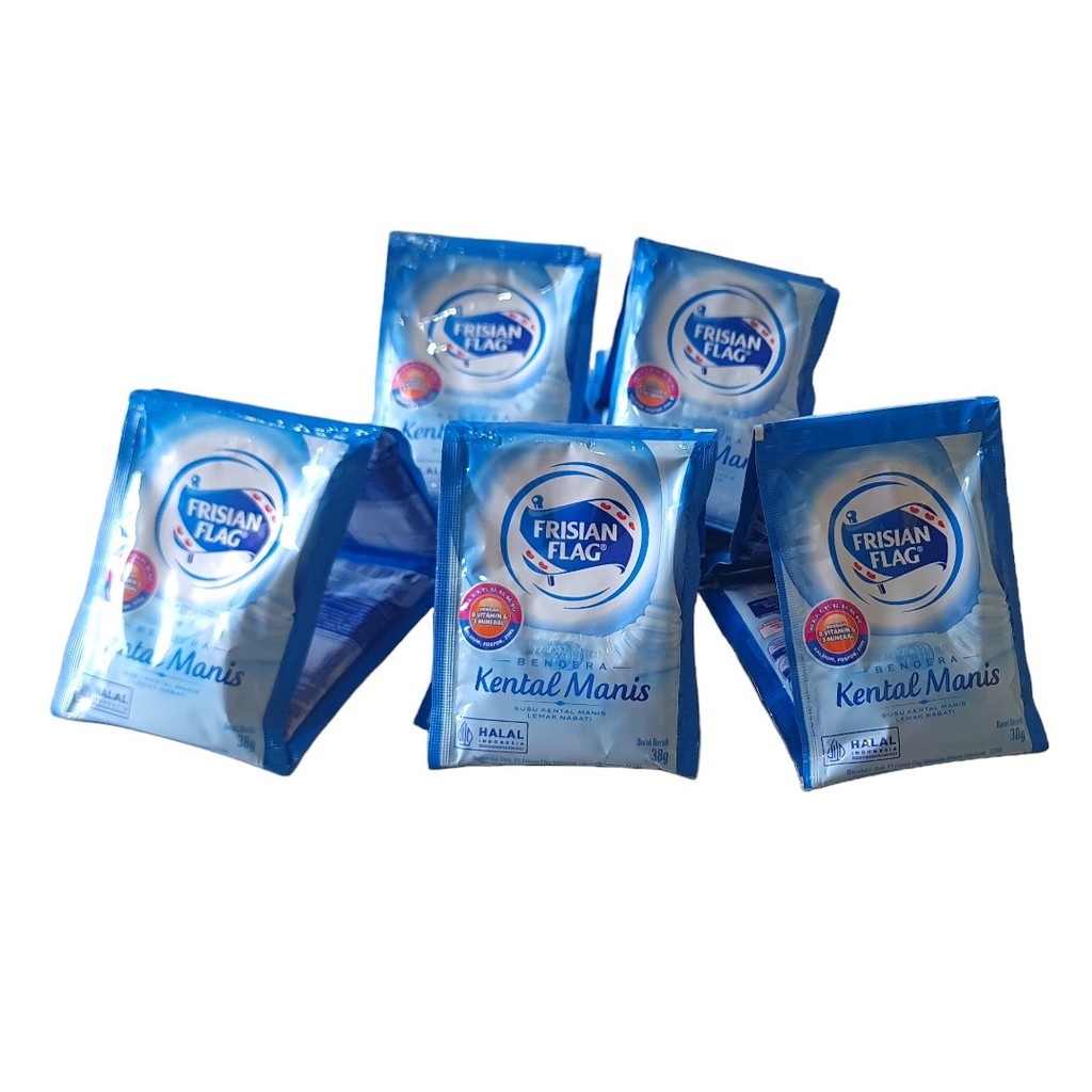 

Susu kental manis SKM full cream sachet Frisian Flag 6 x 38 gram 1 renceng