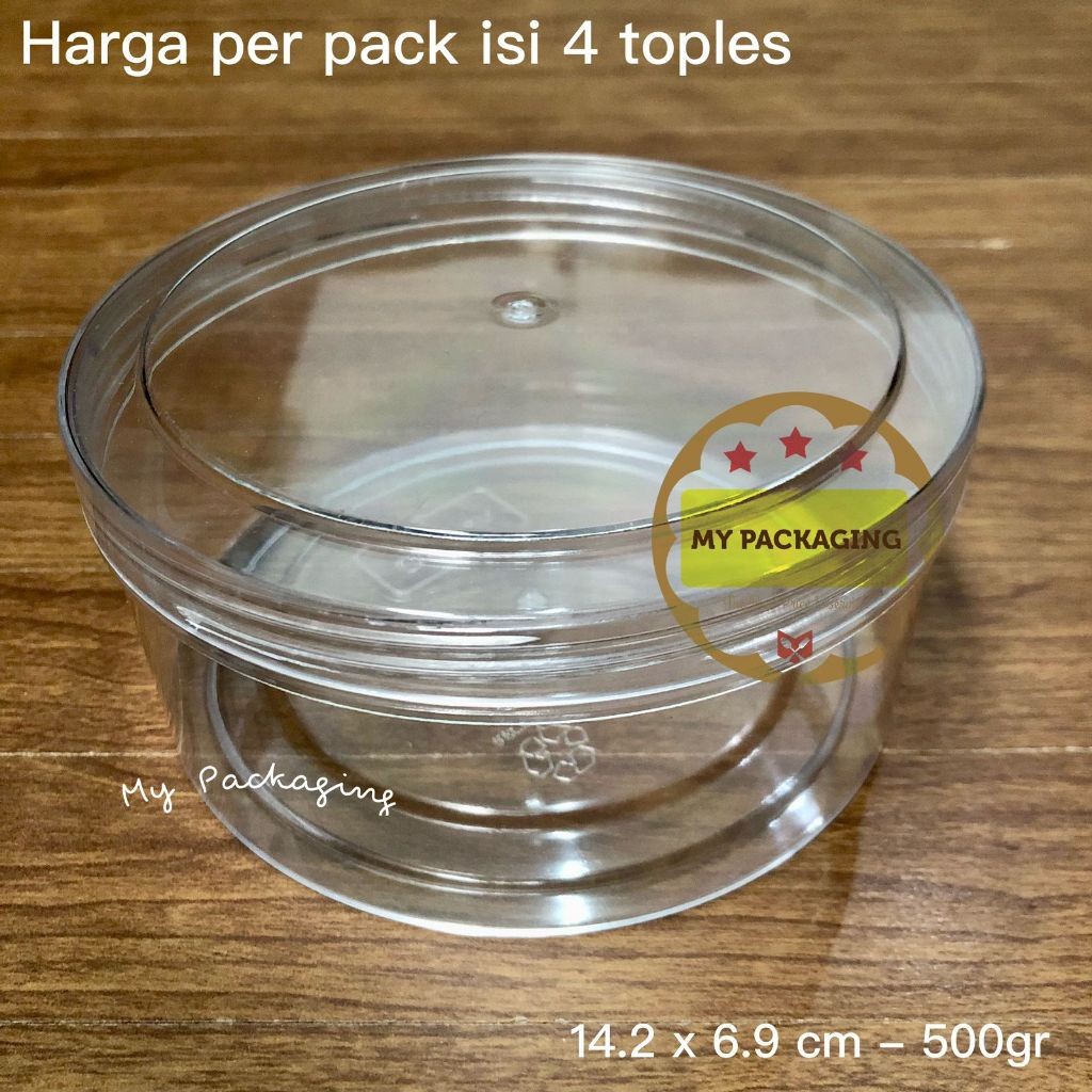 1 Dus Toples Ulir Kue Kering 500 Gr - Toples Golden Ulir 1/2 Kg - isi 12pcs