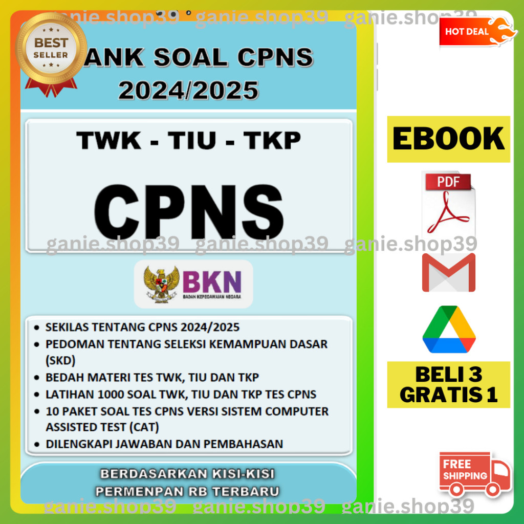 

TOP [260] [E-B.O.O.K] BANK SOAL CPNS TWK-TIU-TKP 2024-2025