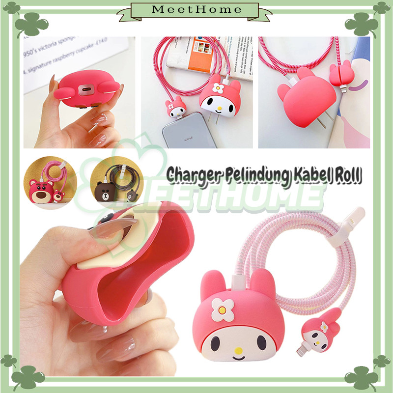 1 Set Case Cover Pelindung Kepala Charger/Cable Set Protector/Set Pelindung Kabel Charger HP/Paket C