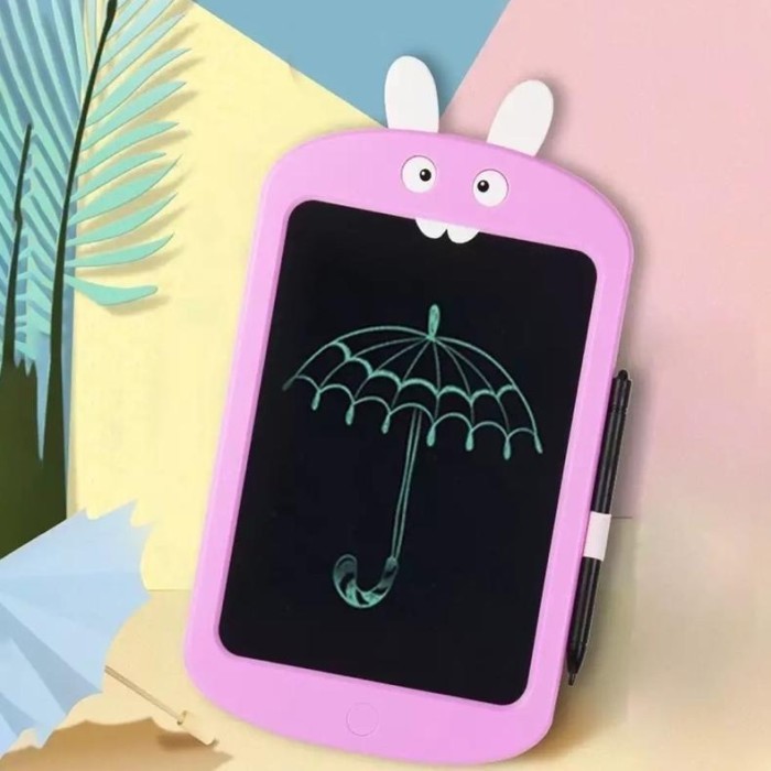 LCD Writing Tablet 8.5 inch Papan Tulis Anak Drawing Pad - Kelinci Ungu