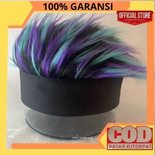 wig pria Topi Rambut Palsu warna Wig Cap Dewasa (50-60cm) pusat dekorasi bulu korea