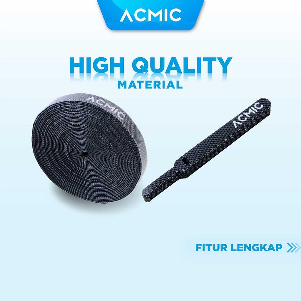 

ACMIC VELCRO STRAP CABLE TIE ORGANIZER Pengikat Perekat Kabel Holder - Sinar Jaya