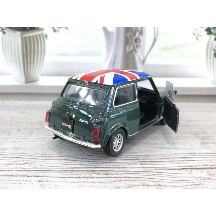 READY STOK NEX WELLY MINI COOPER 1300 MORRIS ENGLAND FLAG 1:32 MINIATUR DIECAST - Merah