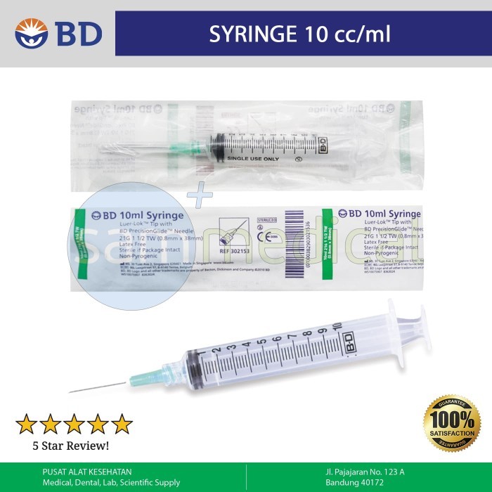 BD Spuit/ suntikan/ syiringe 10 cc/ml