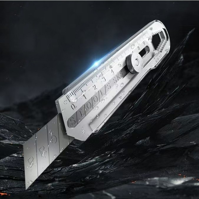 

TSN PISAU CUTTER STAINLESS MULTIFUNGSI PEMBUKA TUTUP BOTOL PENGGARIS / CUTTER TAJAM + PENGGARIS