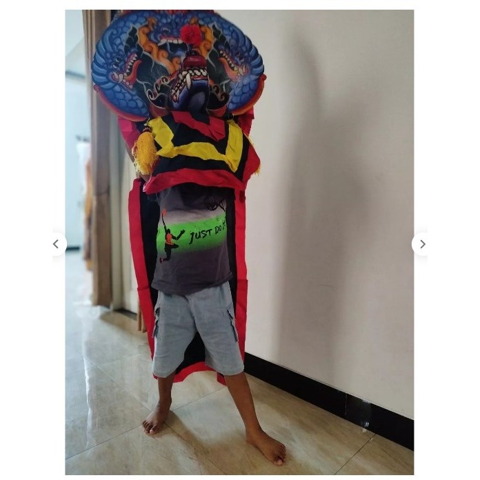 Barongan Caplokan Spon Full Set Setelan Baju Kaos Reog Sd- Pecut Barongan Anak Anak Kemul Barongan B