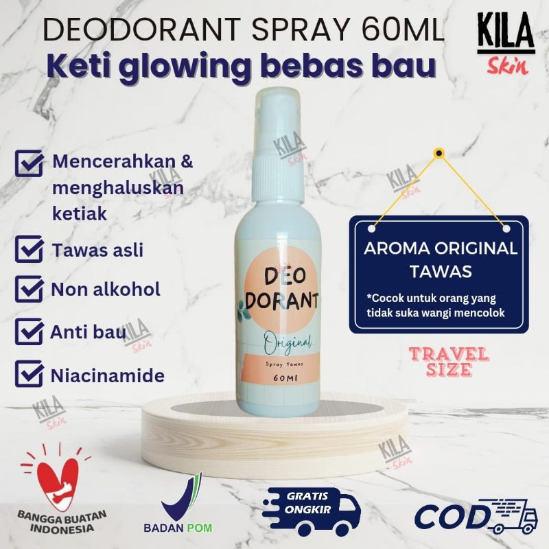 (BPOM) NATURAL DEODORANT DEO SPRAY ORIGINAL TAWAS DEODORAN TAWAS