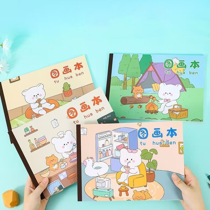 

✨AWC✨ BUKU GAMBAR B5 SAMPUL MOTIF KARTUN BEAR DAN KAWAII GIRLS ISI 20 LEMBAR / 1 SET ISI 5PCS