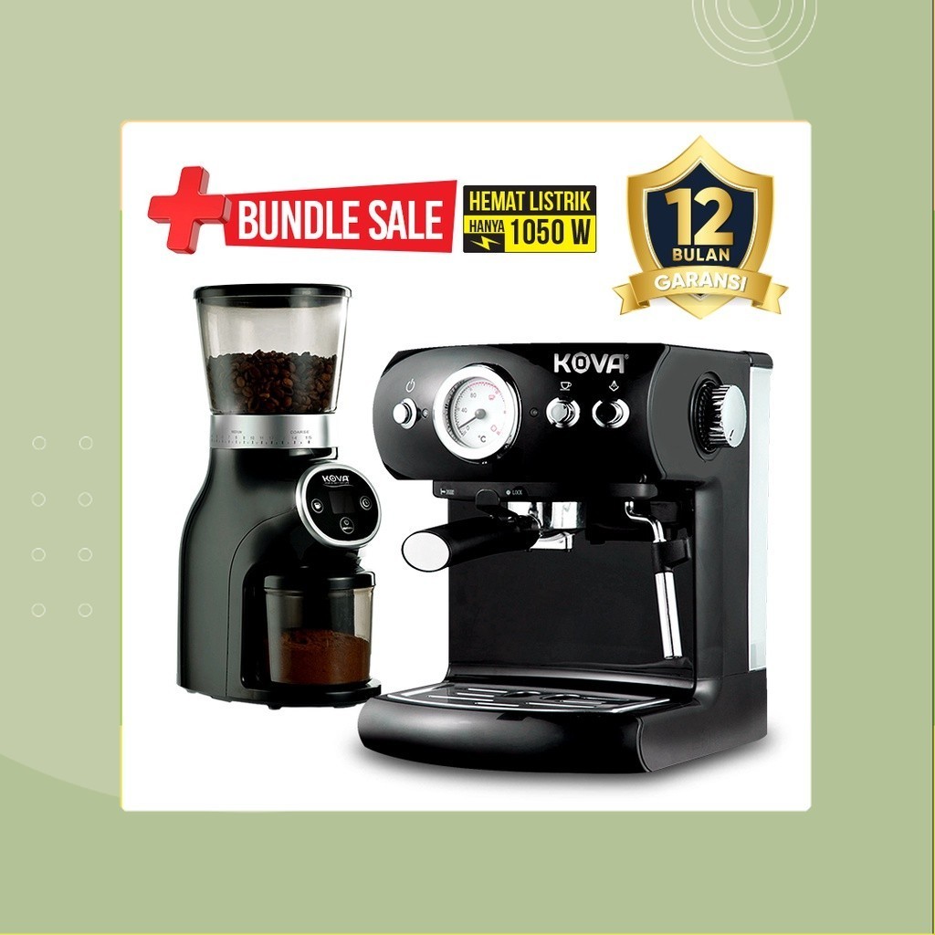 Bundling Kova Espresso Maker dan Kova  Digital Coffee Grinder