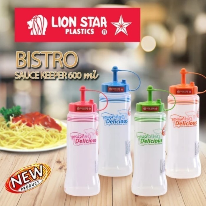 Botol Kecap Sauce Bistro Lion Star/ Botol Kecap Plastik Bistro Lion Star / Botol Saos Lion Star