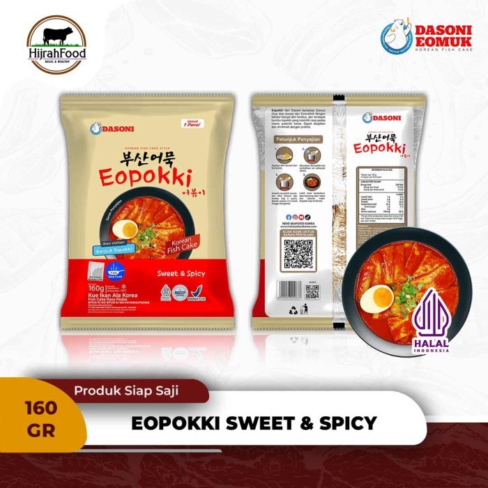 

Dasoni Eopokki Sweet and Spicy Korean Fish Cake 160 gr Ikan Olahan Bentuk Topokki