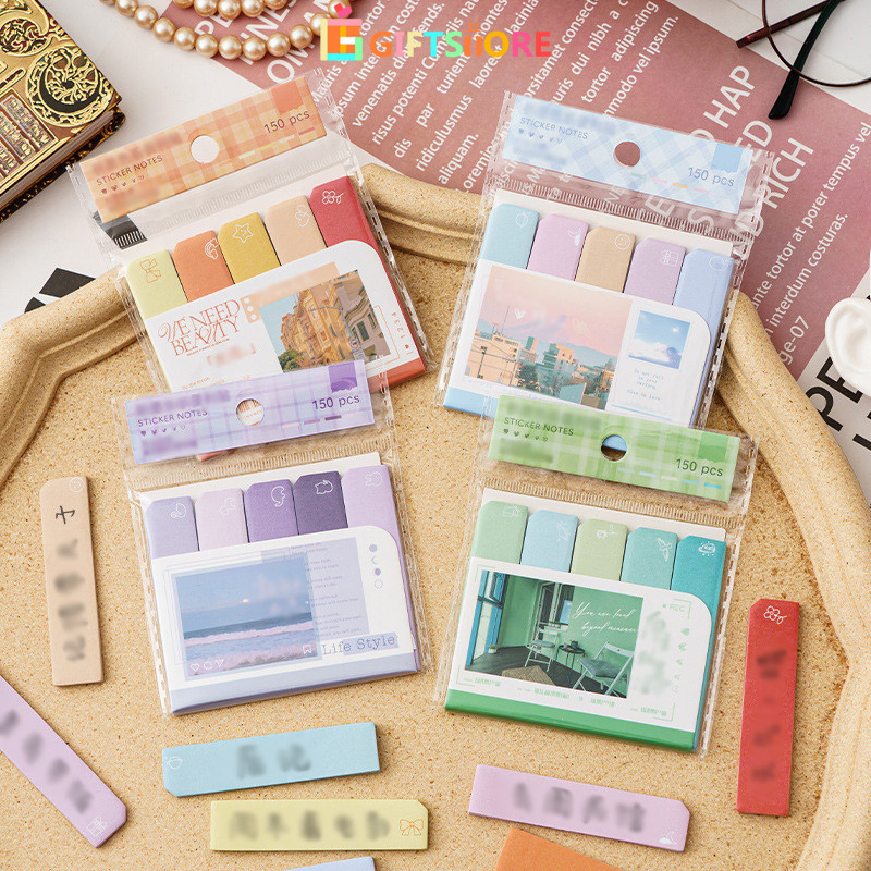 

COD 150PCS Stiker Indeks Klasifikasi Lucu Kertas Memo Pesan Bertanda Catatan Tempel-GS