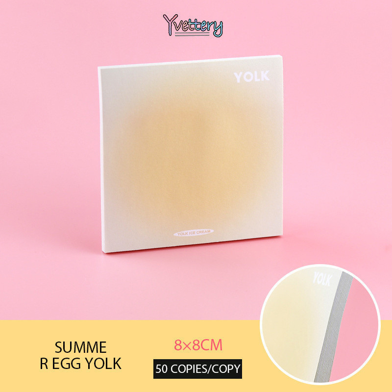 

️COD Stiker Musim Panas Halo Stiker Gradien Sederhana Memo yang Dapat Ditempelkan Catatan Tempel Buku Besar-Yy