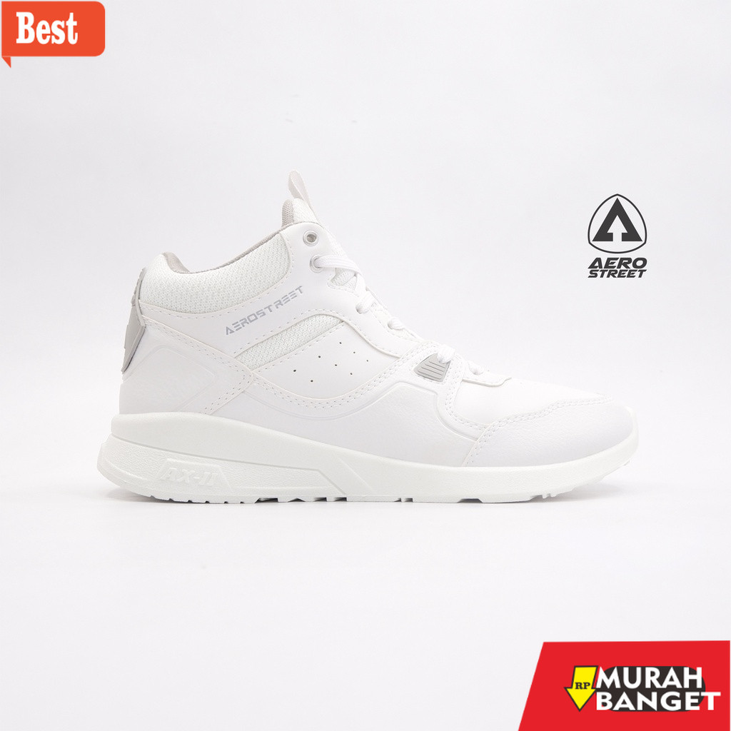 sepatu basket terbaik 2024 Aerostreet Sepatu Sneakers Casual Sport Sepatu Basket Sepatu Putih Pria W