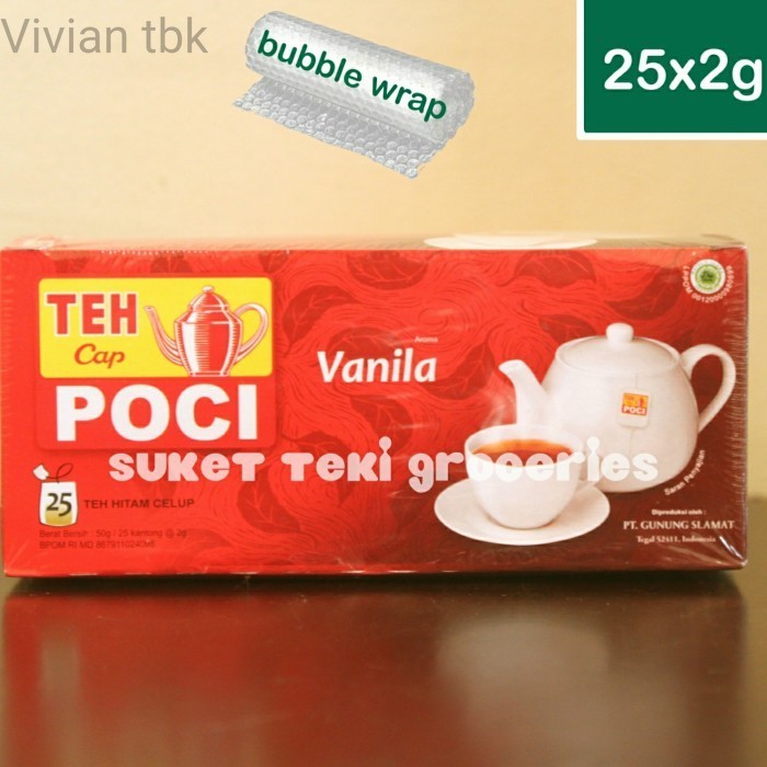 

vv Teh Celup Cap Poci Vanilla Merah isi 25 celup sachet