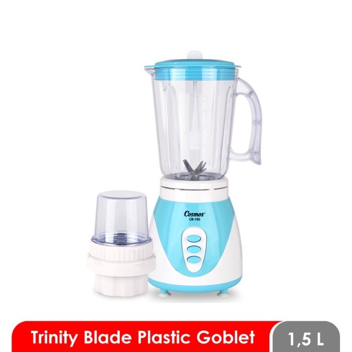 Cosmos Blender Penghalus Bumbu/ Buah CB-190 Trinity/ Blender Plastik Kapasitas 1.5 Liter