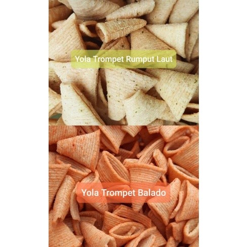 

Snack jajanan Yola terompet repack kemasan 250gr