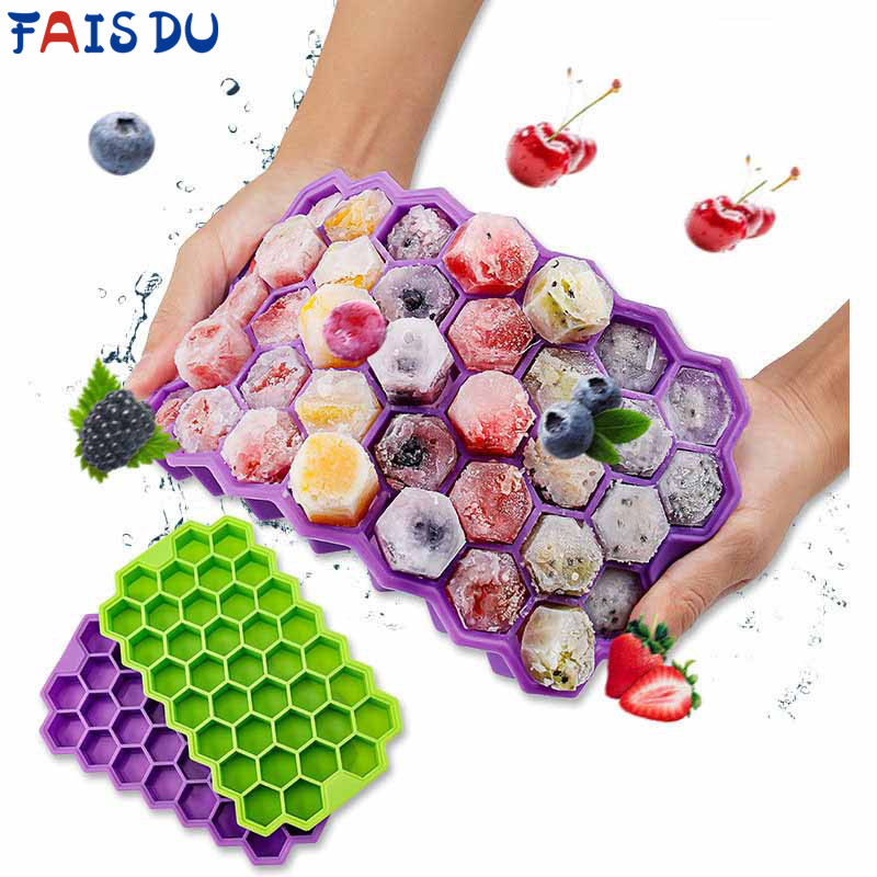 FAIS DU Honeycomb Silicones Ice Cube Mold Maker Silicone Forms Mold for Whiskey Cocktail Chocolate I