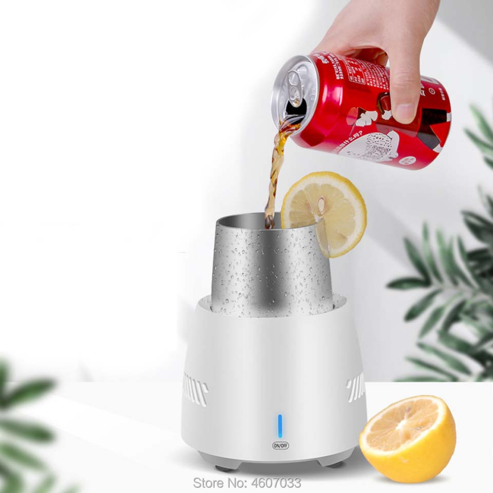 Mini Portable Refrigerator Electric Summer desktop Cooler Kettle Beer Cans Instant Cooling Cup Car H