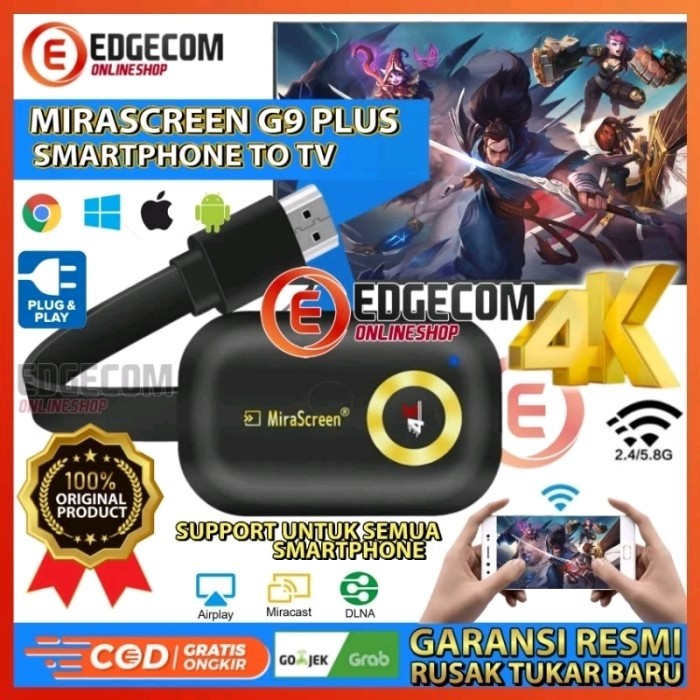 Mirascreen G9 Plus 5G+2,4G 4K HDMI Wireless Display Dongle - G9 PLUS