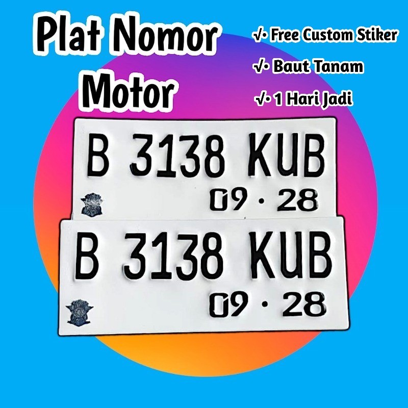 Plat Nomor Motor Font Terbaru