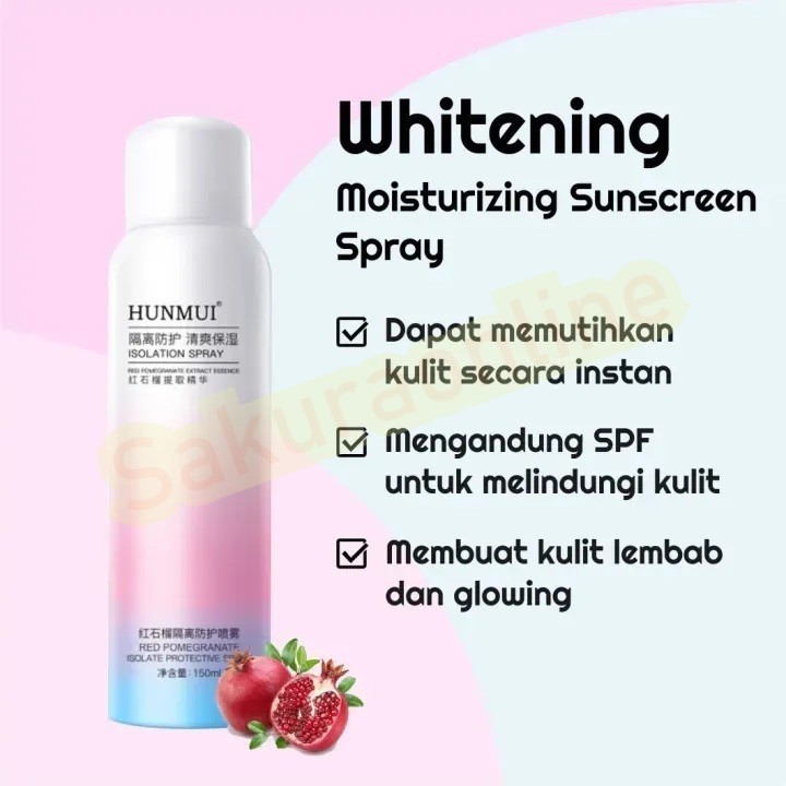 Hunmui Whitening Spray Lotion Pemutih Kulit Badan Tangan Ketiak Instan Permanen Original Korea - SO