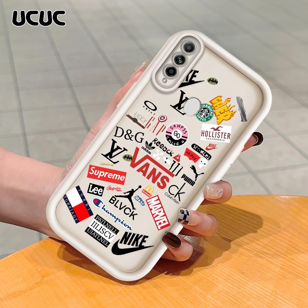 UCUC OPPO A31 2020 Soft Silicone Simple And Stylish Brand Pattern  Untuk Phone Case Casing Hp Softca