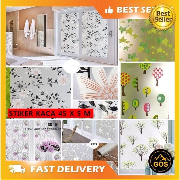 5 METER STICKER KACA JENDELA MOTIF SUNBLAST 45 CM X 5 METER STIKER
