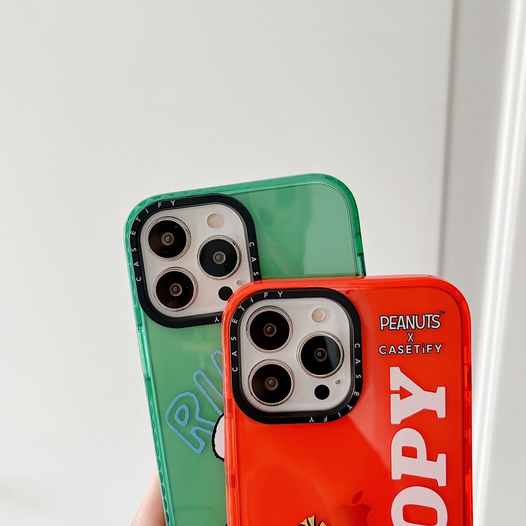 ǒ Cartoon PEANUTS COMICS Snoopy TPU Clear Soft Casetify Phone Case for iPhone 16 15 14 13 12 11 Pro 